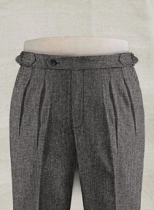 Vintage Gray Macro Weave Highland Tweed Trousers 6 Vintage Gray Macro Weave Highland Tweed Trousers - Image 4