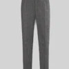 Vintage Herringbone Gray Highland Tweed Trousers