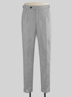 Vintage Plain Gray Highland Tweed Trousers