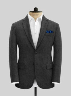 Vintage Rope Weave Charcoal Tweed Suit -Elite Attire Store vintageropeweavecharcoaltweedsuitlk 2