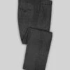 Vintage Dark Gray Weave Tweed Pants -Elite Attire Store vintdrkgrywvtwdpantlk