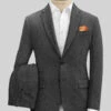 Vintage Dark Gray Weave Tweed Suit -Elite Attire Store vintdrkgrywvtwdsuitlk