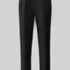 Vintage Plain Black Highland Tweed Trousers 2 Vintage Plain Black Highland Tweed Trousers -Elite Attire Store vintplainblckhighldtwdtrolk
