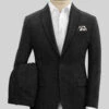 Vintage Plain Black Tweed Suit -Elite Attire Store vintplainblcktwdsuitlk
