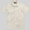 Washed Beige Cotton Linen Shirt -Elite Attire Store washedbeigecotlinshirtlook