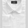 White Herringbone Cotton Shirt 2 White Herringbone Cotton Shirt -Elite Attire Store whiteherringcottonshirtlook