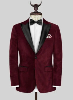 Wine Velvet Tuxedo Suit -Elite Attire Store winevelvetuxedosuitlook 4