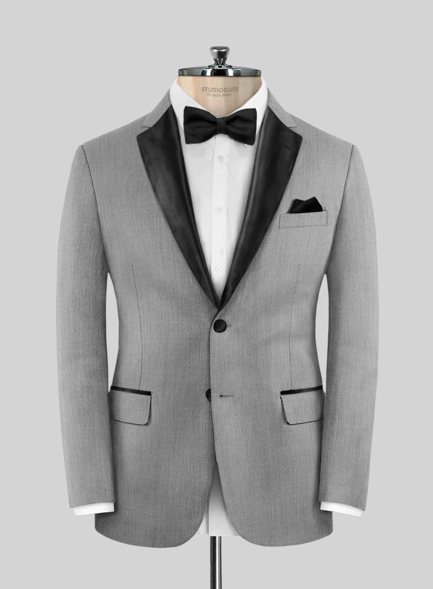Worsted Light Gray Wool Tuxedo Suit 4 Worsted Light Gray Wool Tuxedo Suit - Image 2