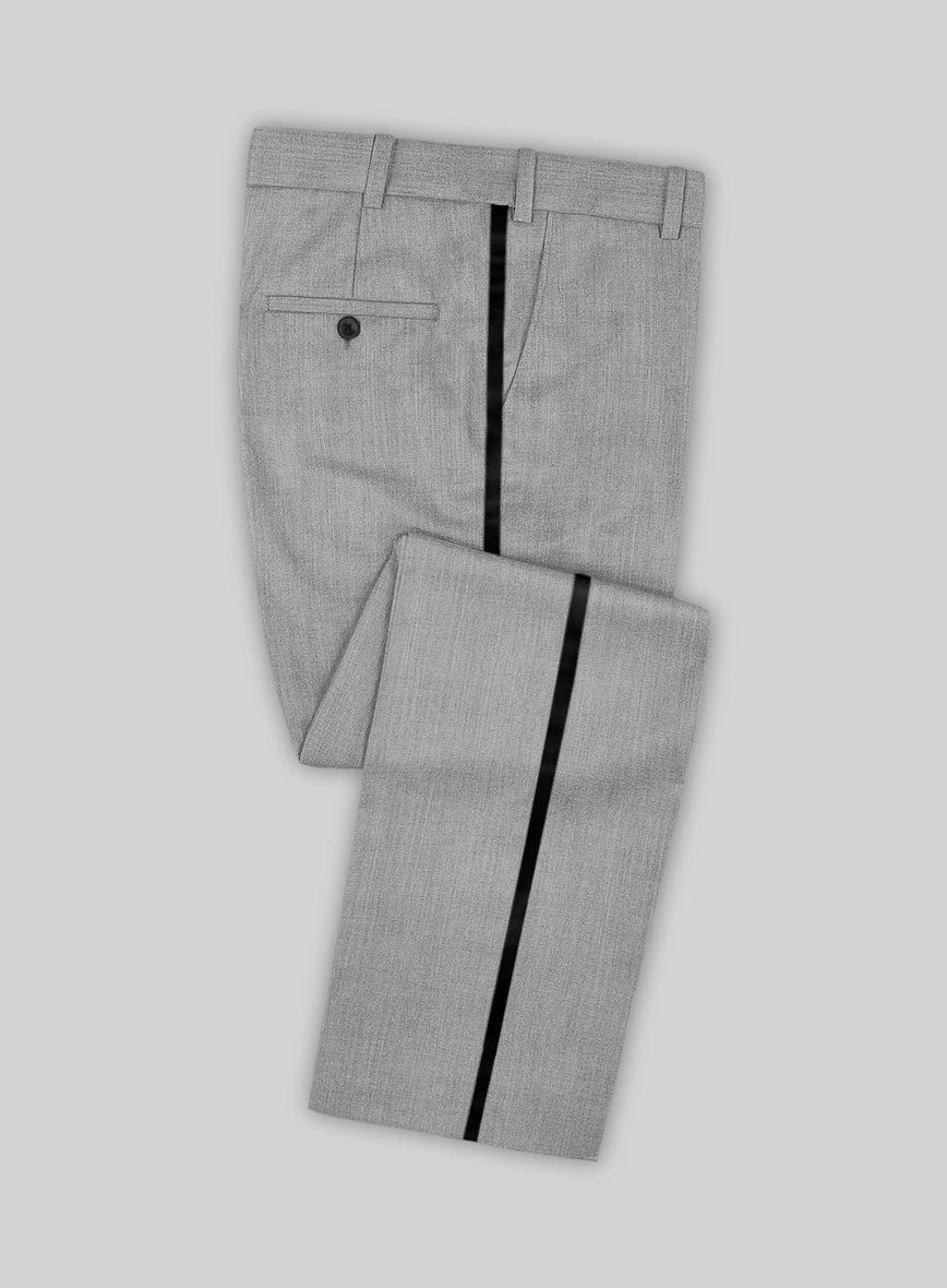 Worsted Light Gray Wool Tuxedo Suit 5 Worsted Light Gray Wool Tuxedo Suit - Image 3