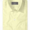 Yellow Herringbone Cotton Shirt 2 Yellow Herringbone Cotton Shirt -Elite Attire Store yellowherringbonecottonshirtlook