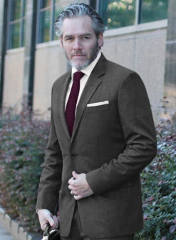 Lanificio Zegna Traveller Charcoal Wool Suit -Elite Attire Store zegnatravellercharcoalwoolsuitlook 3